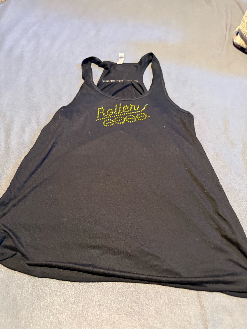 Bella Canvas Black Racerback Tank with Yellow Stud Graphic